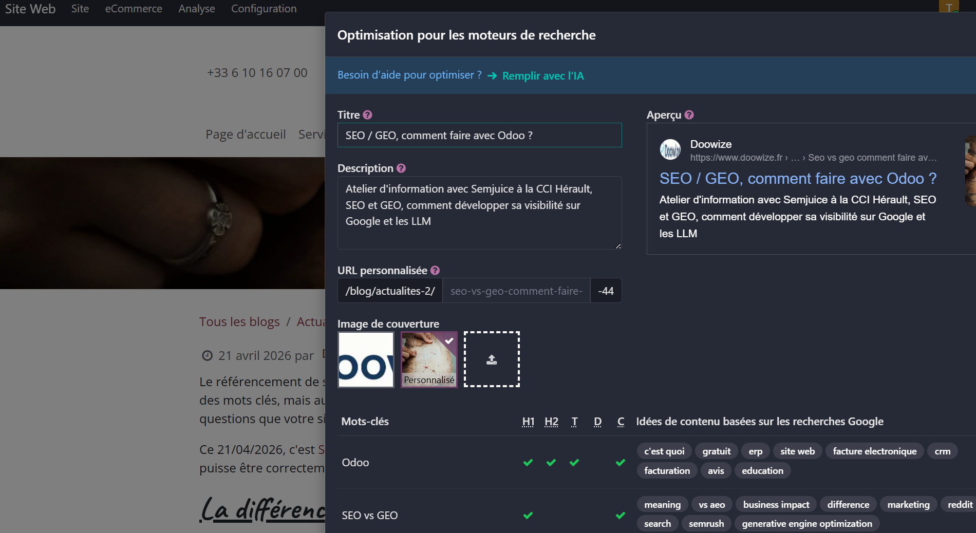 Odoo optimisation SEO