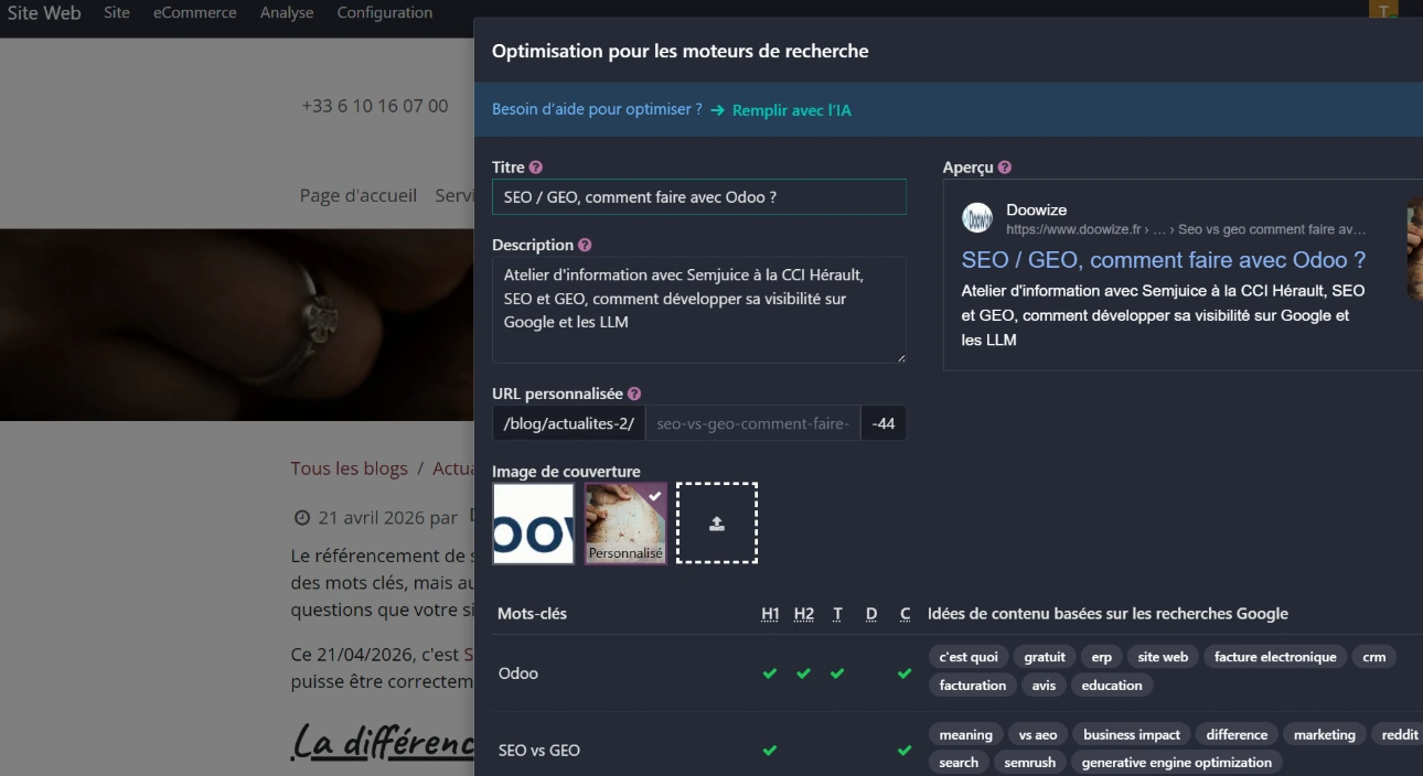 Odoo optimisation SEO